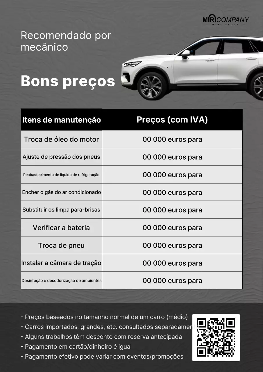Anúncio de reparo automotivo Gray Clean
