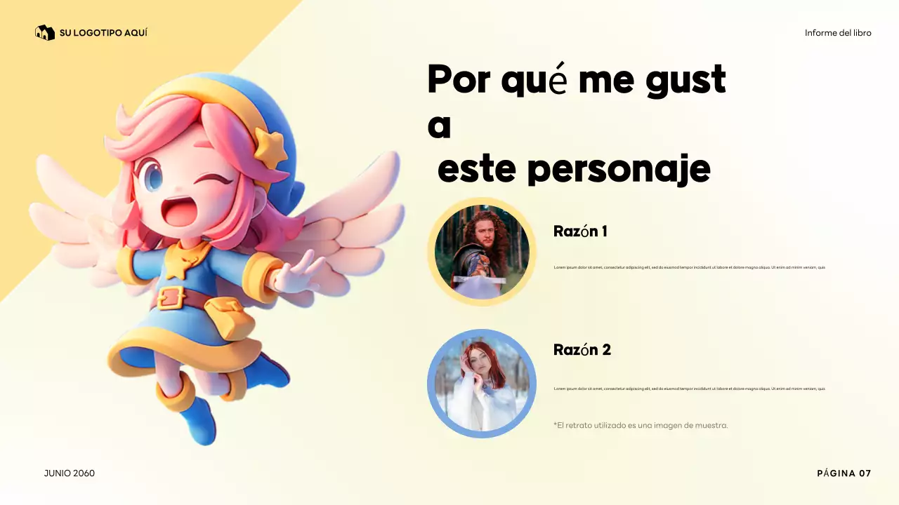 Presentación colorida de mi personaje favorito