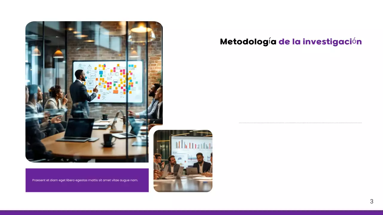 Presentación del informe de mercado de Purple Modern Key