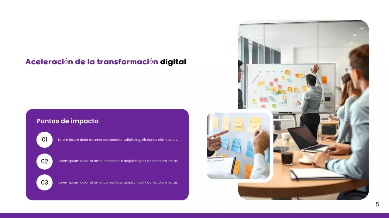 Presentación del informe de mercado de Purple Modern Key