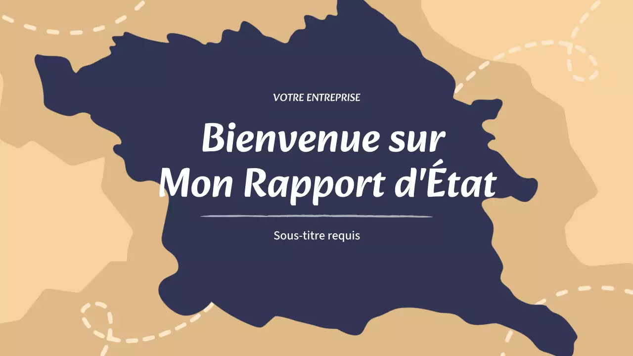 Document de rapport d'état moderne beige et bleu marine