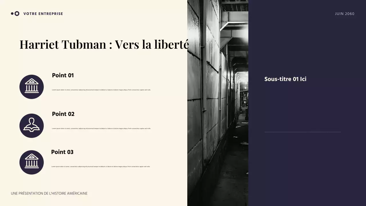 Présentation d'une histoire américaine simple orange et bleue