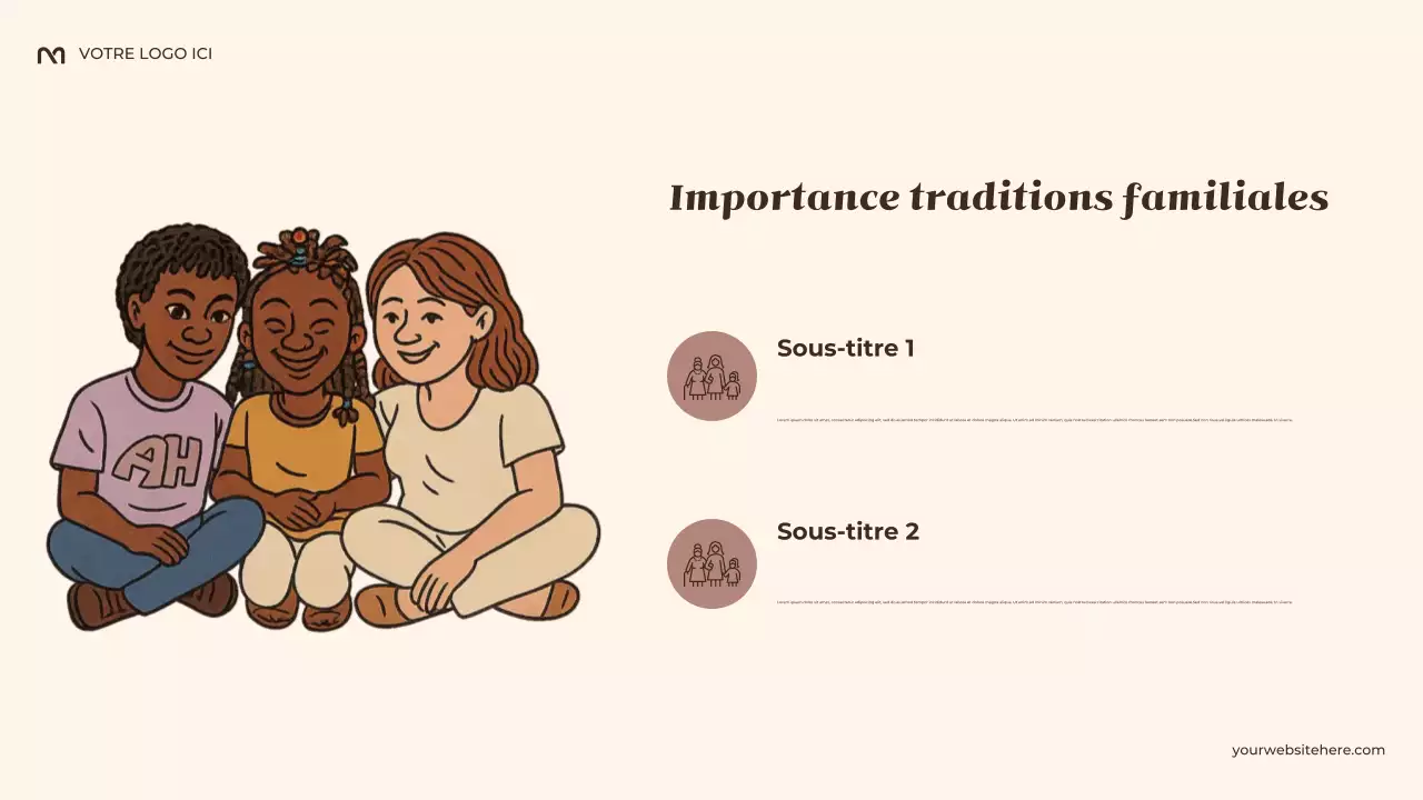 Présentation de mes traditions familiales en beige rustique
