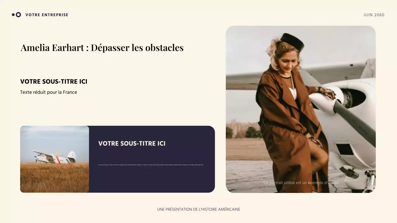 Présentation d'une histoire américaine simple orange et bleue