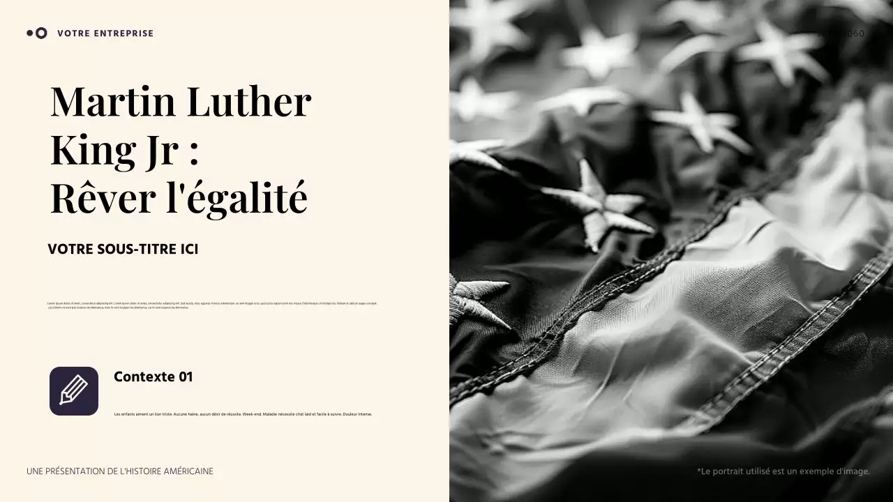 Présentation d'une histoire américaine simple orange et bleue