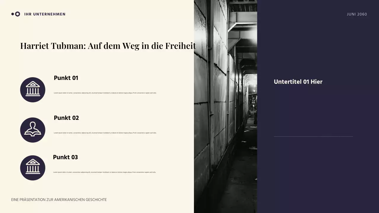 Orange und Blau Einfache amerikanische Geschichte Präsentation