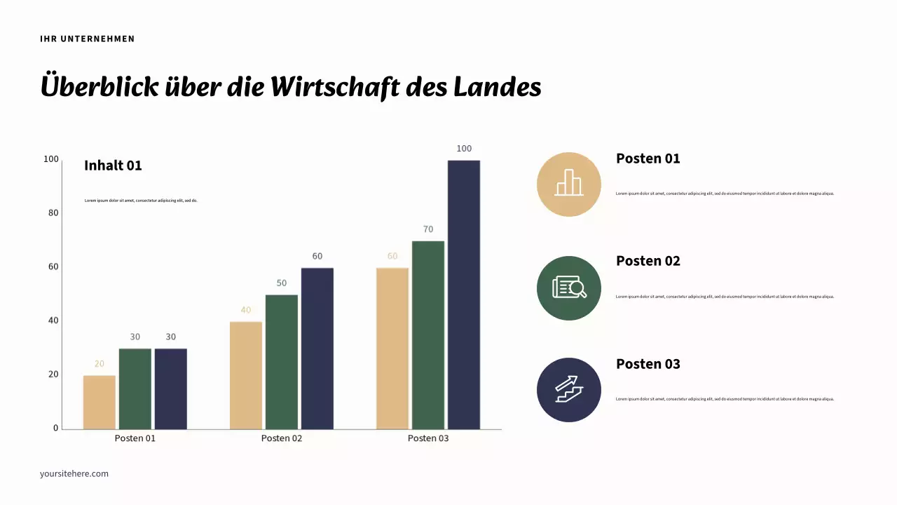Modernes „My State Report“-Dokument in Beige und Marineblau