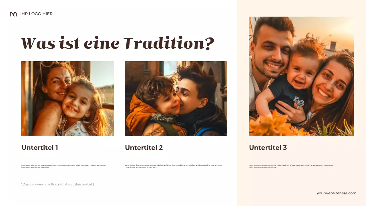 Beige Rustikal Meine Familientraditionen Präsentation