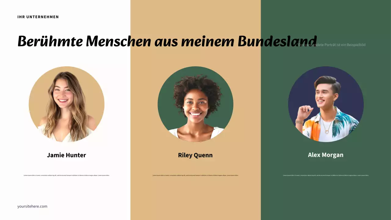 Modernes „My State Report“-Dokument in Beige und Marineblau