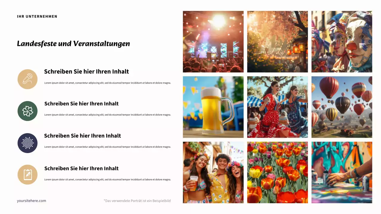 Modernes „My State Report“-Dokument in Beige und Marineblau