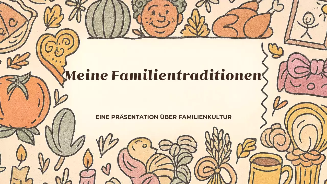 Beige Rustikal Meine Familientraditionen Präsentation