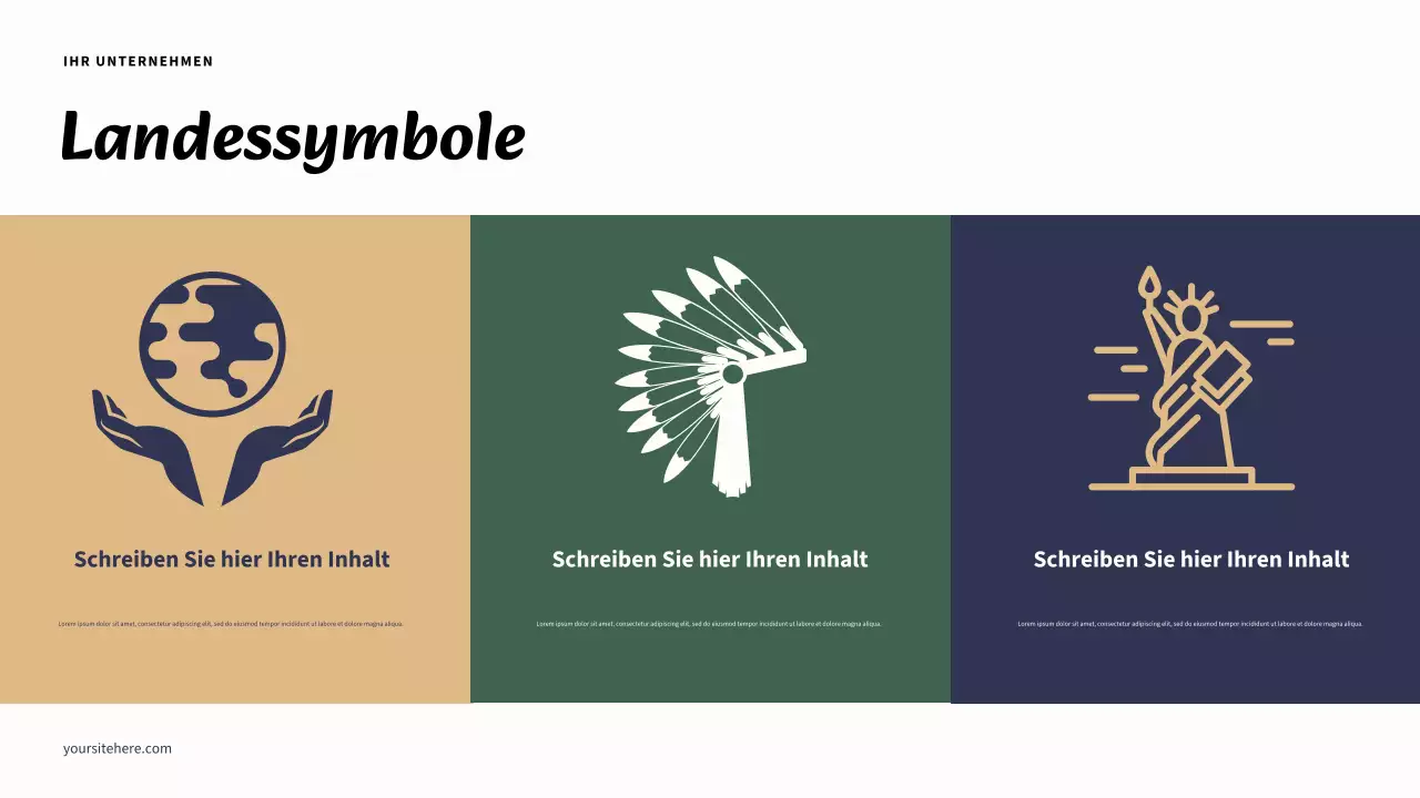 Modernes „My State Report“-Dokument in Beige und Marineblau