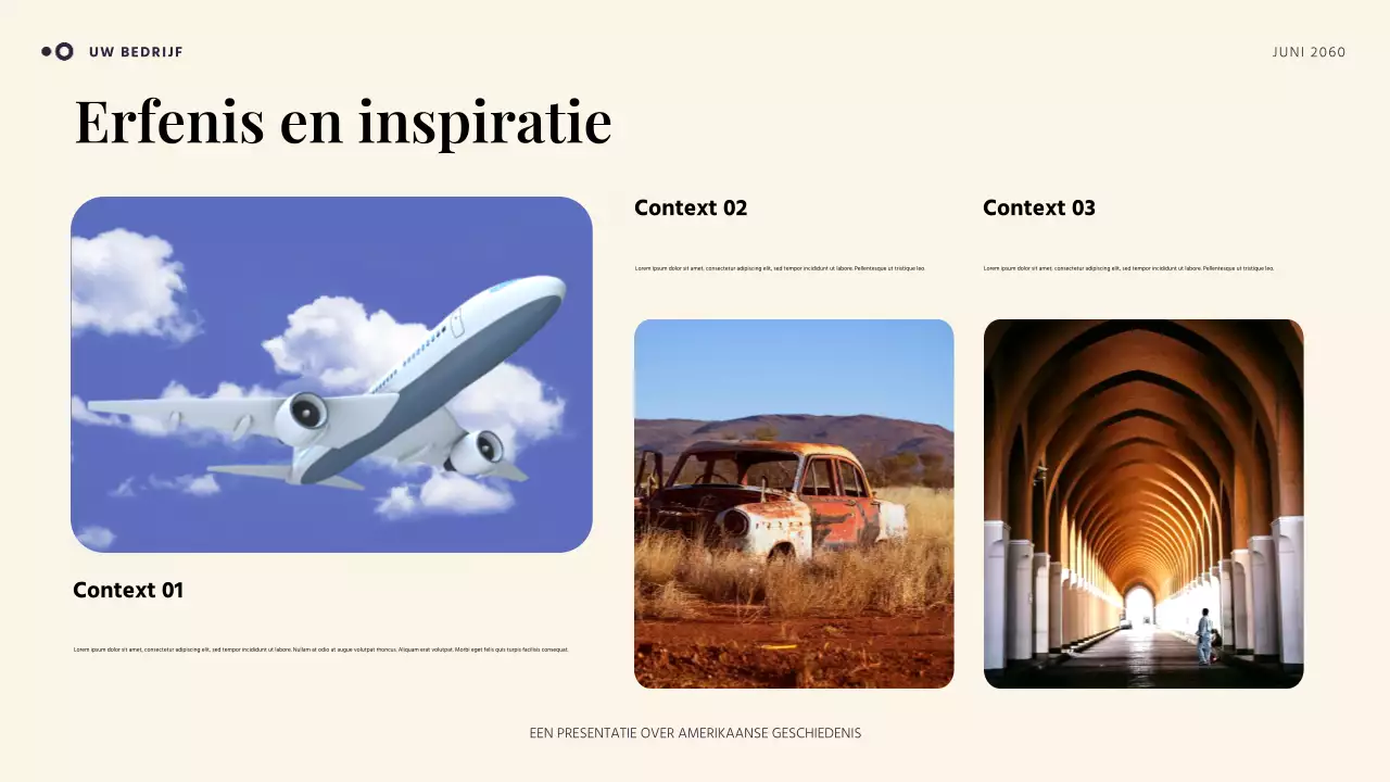 Oranje en blauw eenvoudig Amerikaans verhaal presentatie