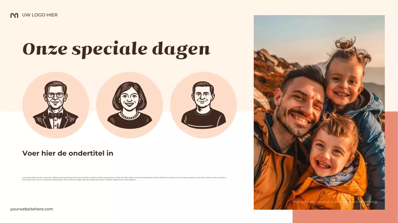 Beige Rustiek Mijn Familietradities Presentatie