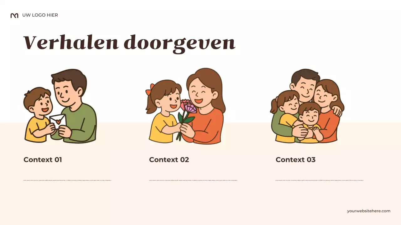 Beige Rustiek Mijn Familietradities Presentatie