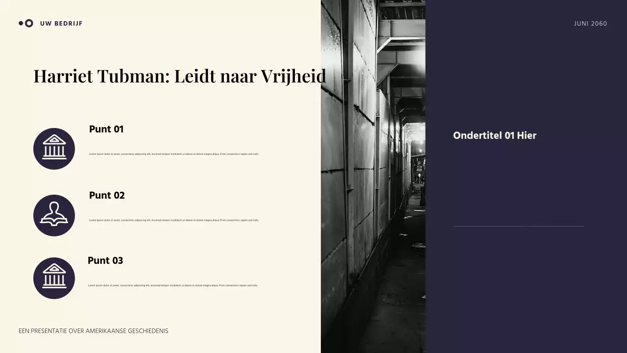 Oranje en blauw eenvoudig Amerikaans verhaal presentatie