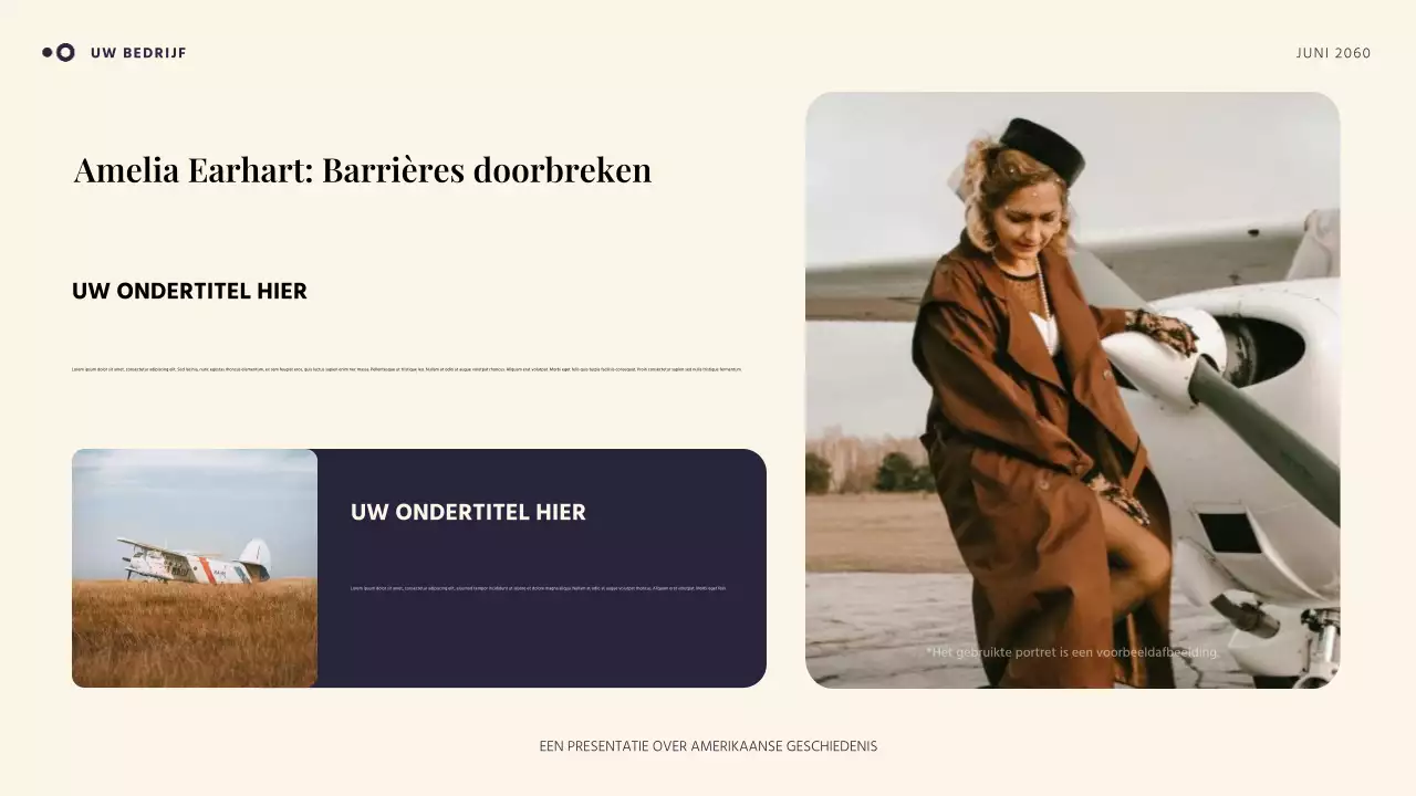 Oranje en blauw eenvoudig Amerikaans verhaal presentatie