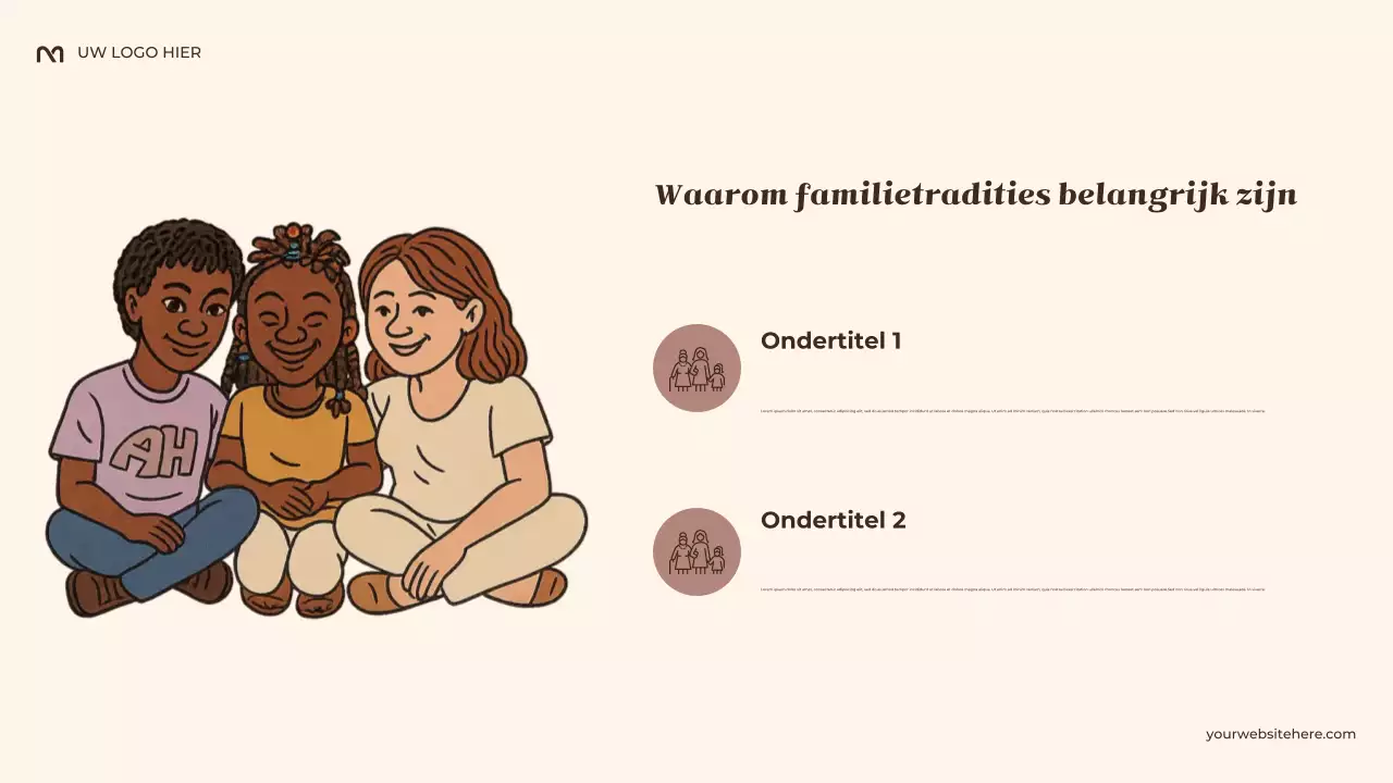 Beige Rustiek Mijn Familietradities Presentatie