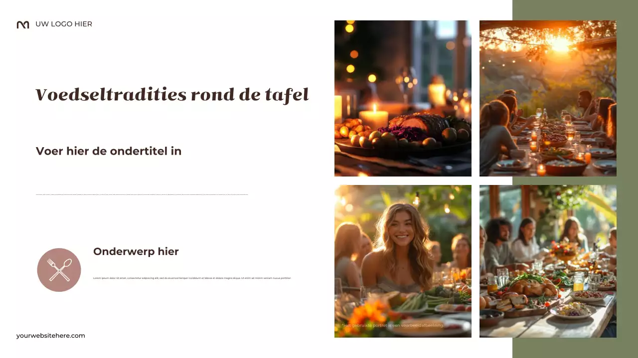 Beige Rustiek Mijn Familietradities Presentatie