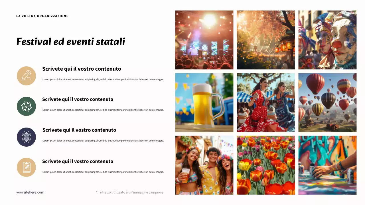 Documento di rapporto moderno My State in beige e blu navy