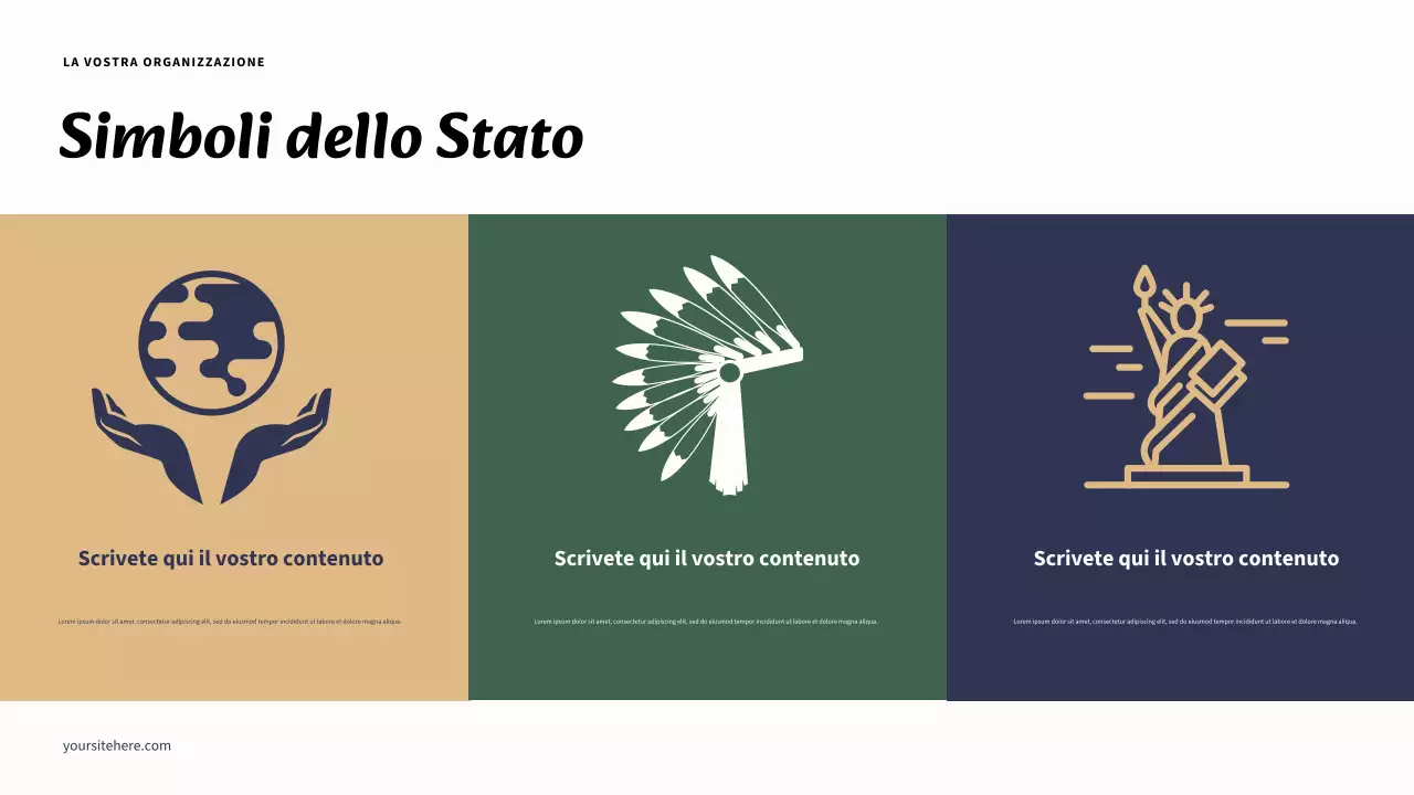 Documento di rapporto moderno My State in beige e blu navy