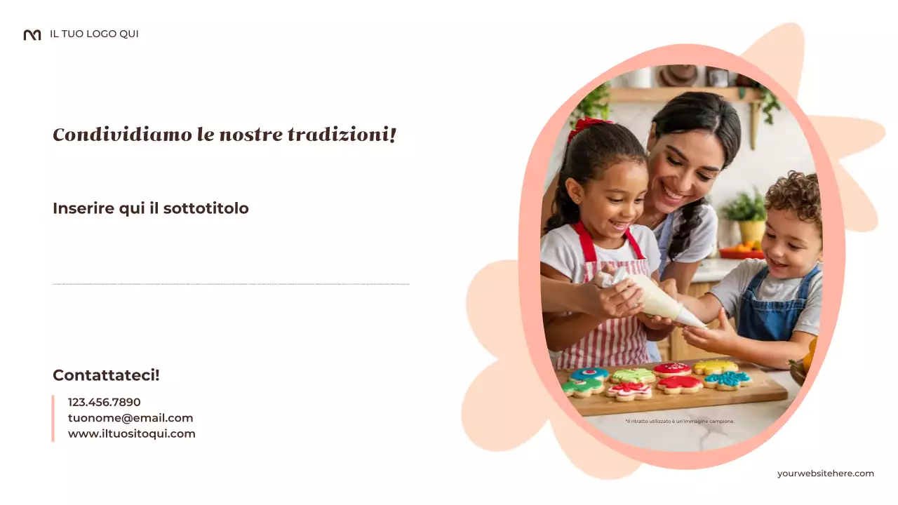Presentazione delle tradizioni della mia famiglia in stile rustico beige