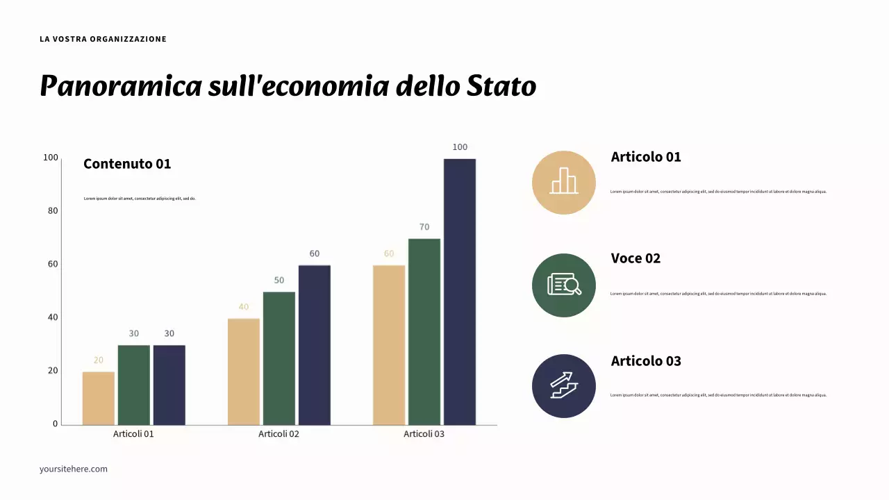 Documento di rapporto moderno My State in beige e blu navy