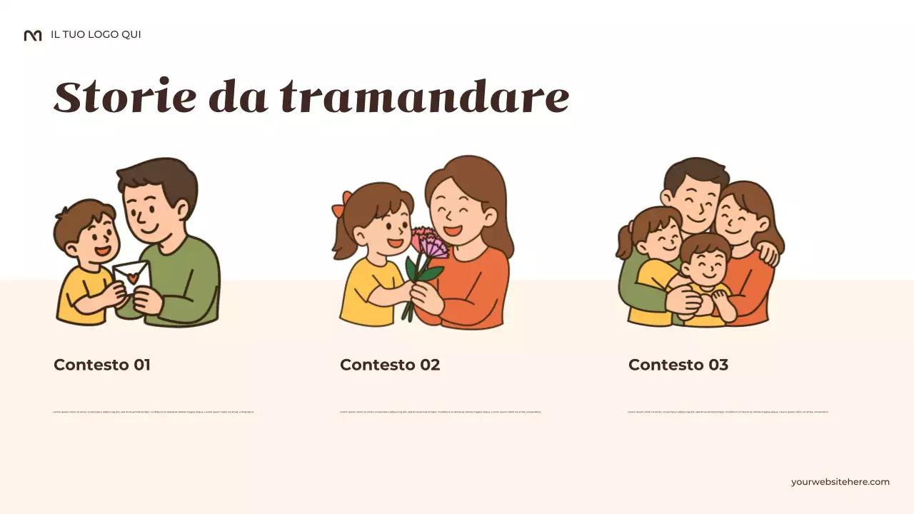 Presentazione delle tradizioni della mia famiglia in stile rustico beige