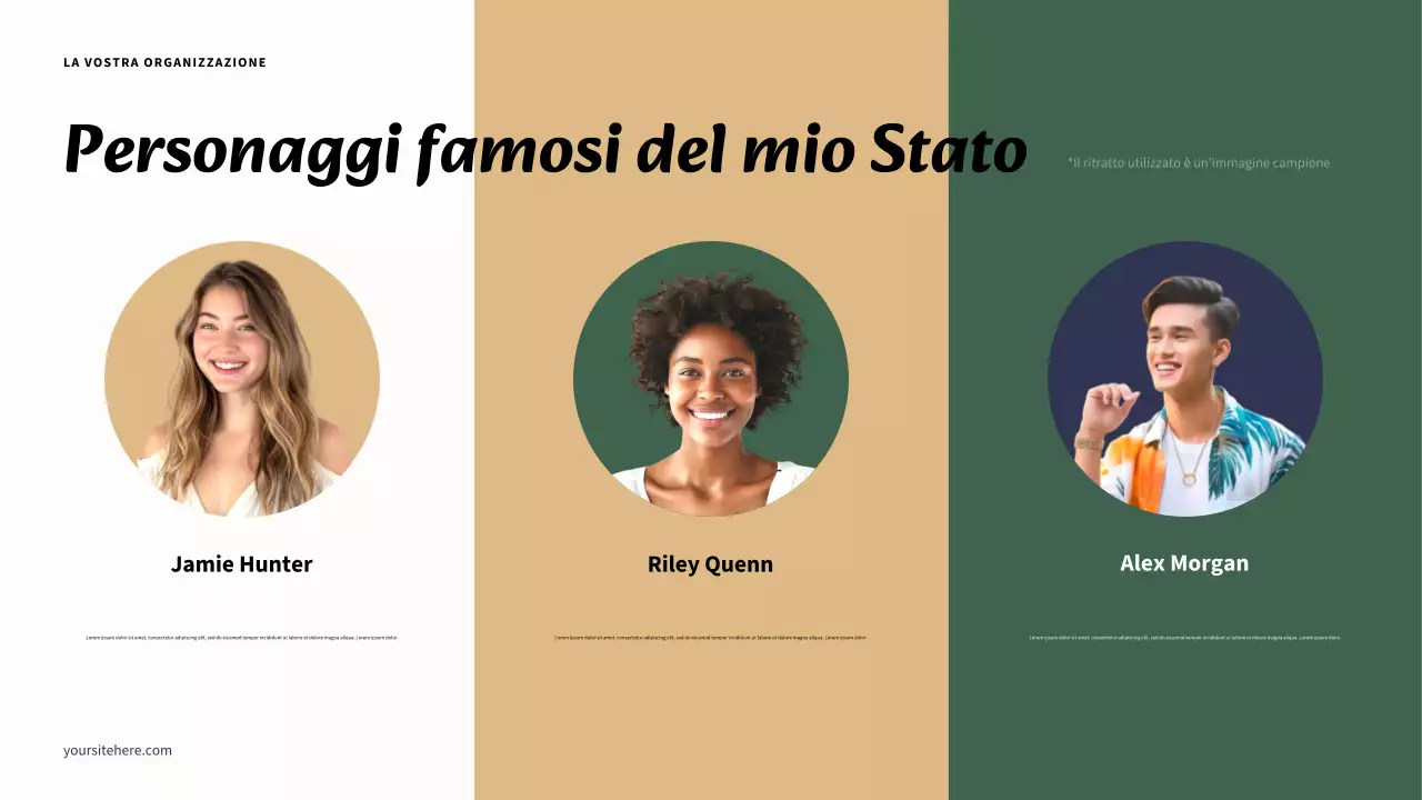 Documento di rapporto moderno My State in beige e blu navy