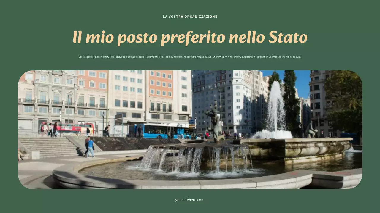 Documento di rapporto moderno My State in beige e blu navy