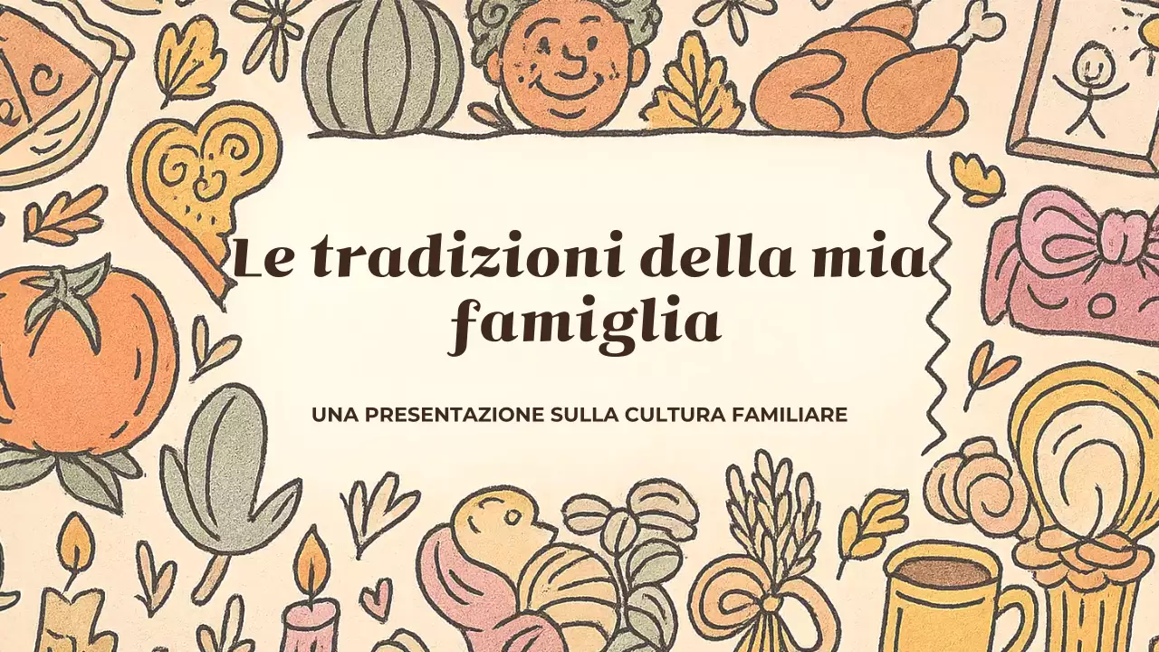 Presentazione delle tradizioni della mia famiglia in stile rustico beige