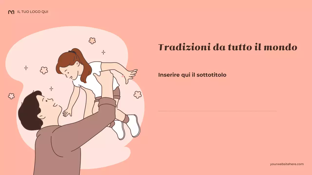Presentazione delle tradizioni della mia famiglia in stile rustico beige