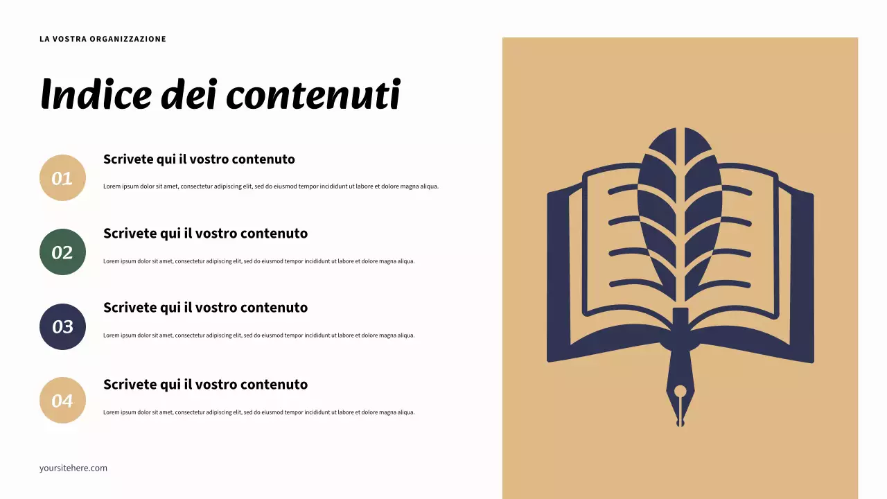 Documento di rapporto moderno My State in beige e blu navy