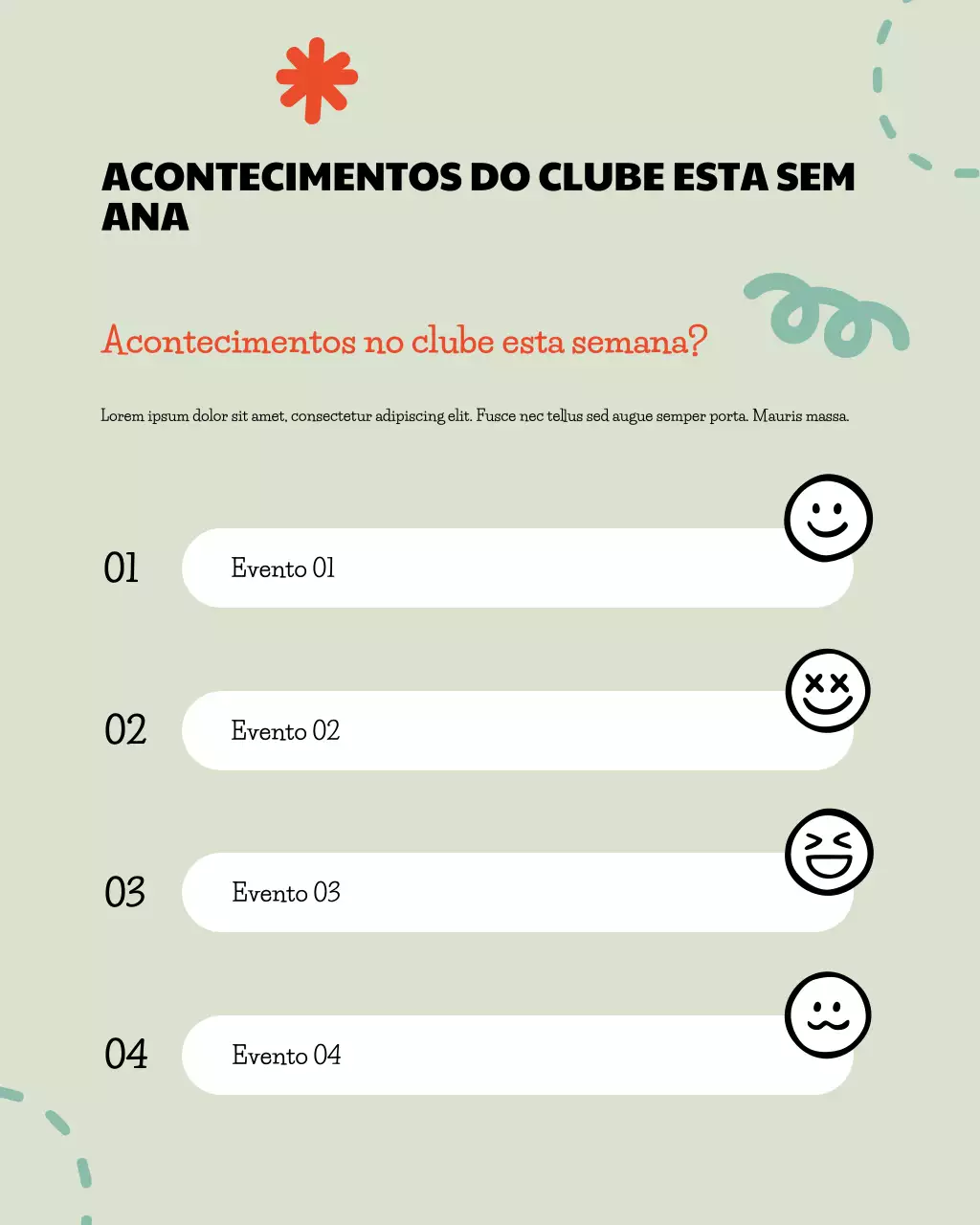 Postagem no Instagram sobre eventos semanais do Yellow Modern Club