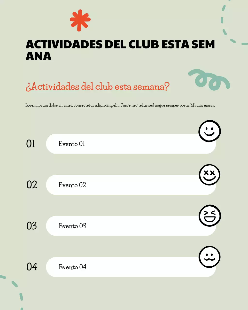 Publicación de Instagram de eventos semanales del Yellow Modern Club