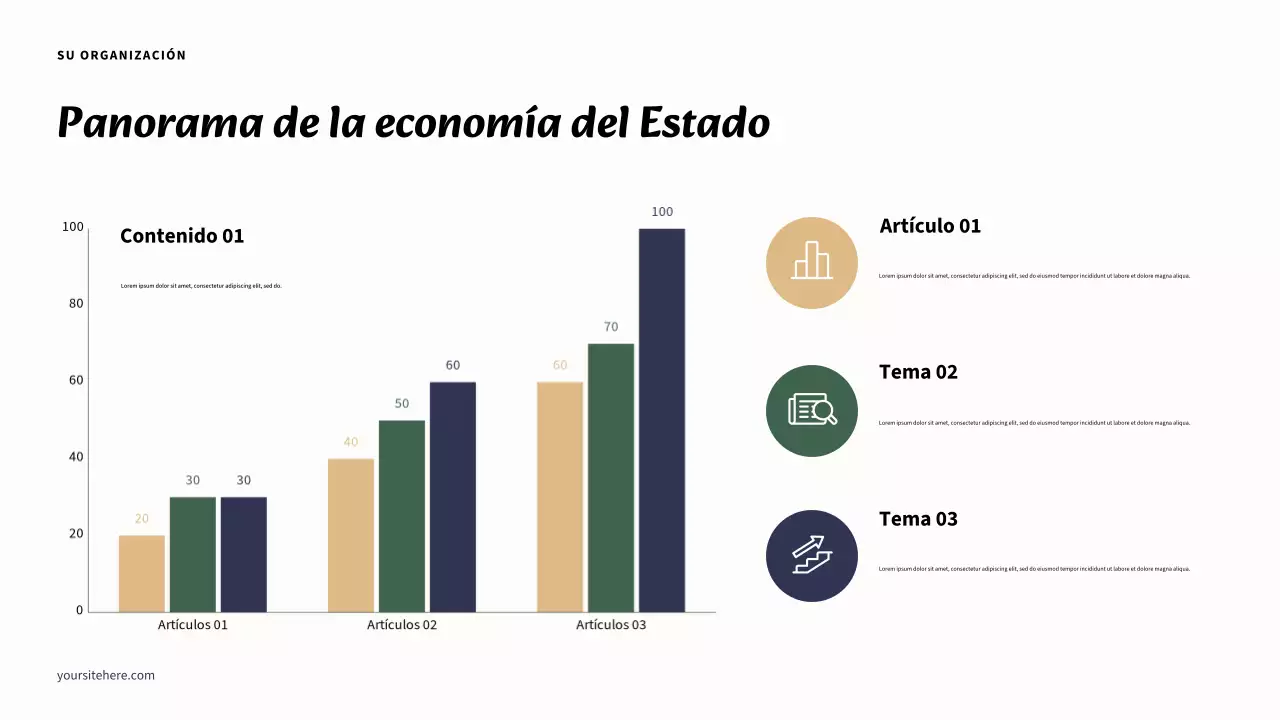 Documento de informe de mi estado moderno en beige y azul marino