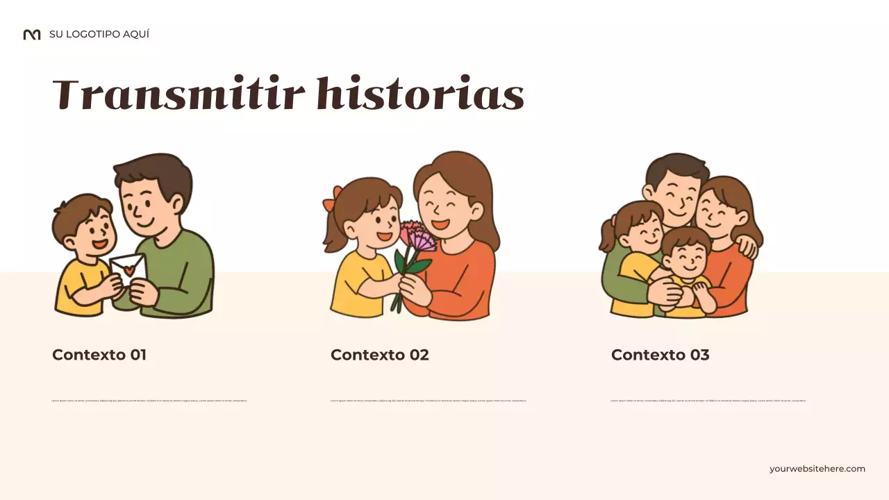 Presentación de tradiciones familiares rústicas en beige