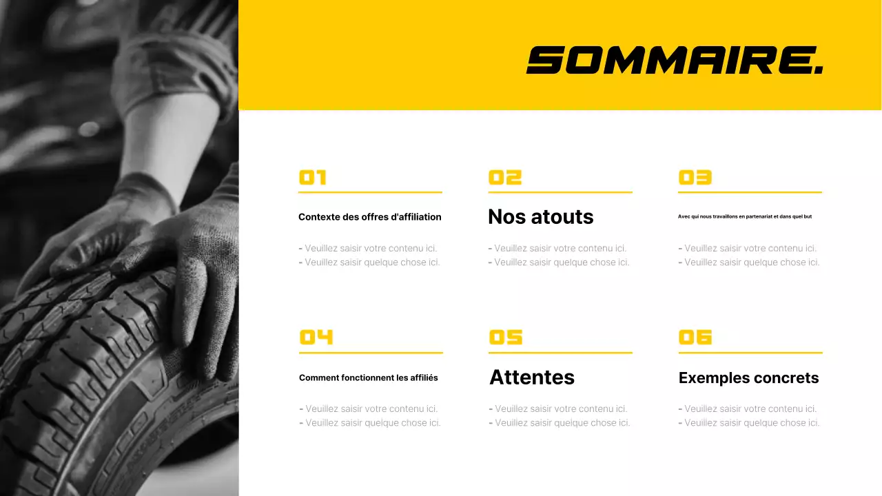 Carte de visite de voiture moderne jaune