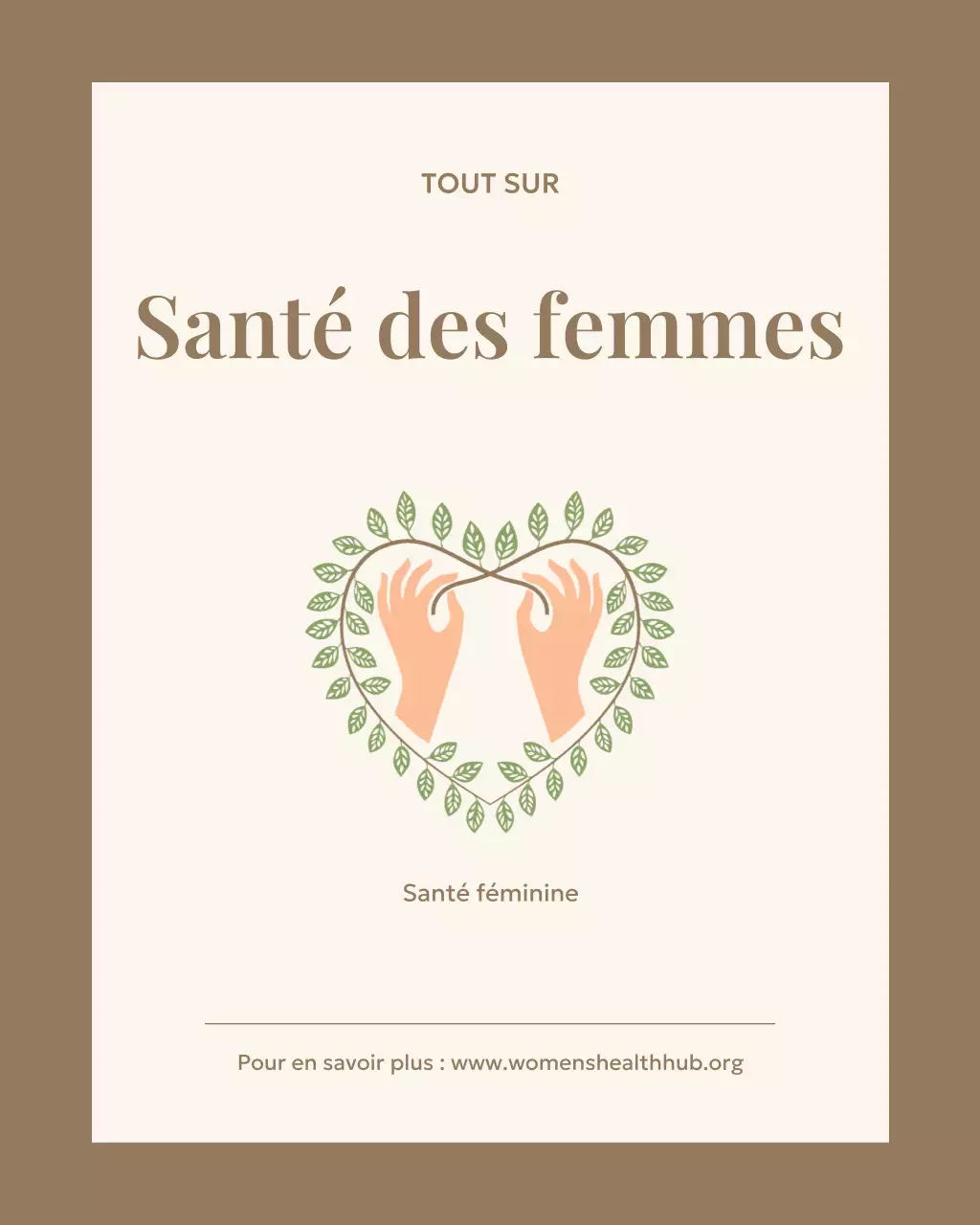 Annonce de santé minimaliste beige : image verticale Instagram