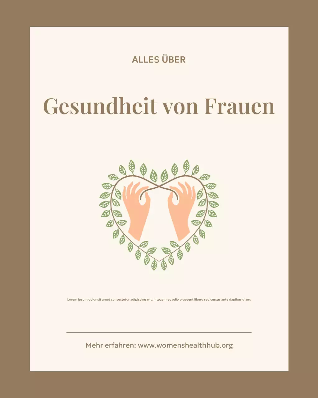 Beiges, minimales, vertikales Instagram-Bild zur Gesundheitsankündigung