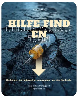 blaue fette Suchtanzeige