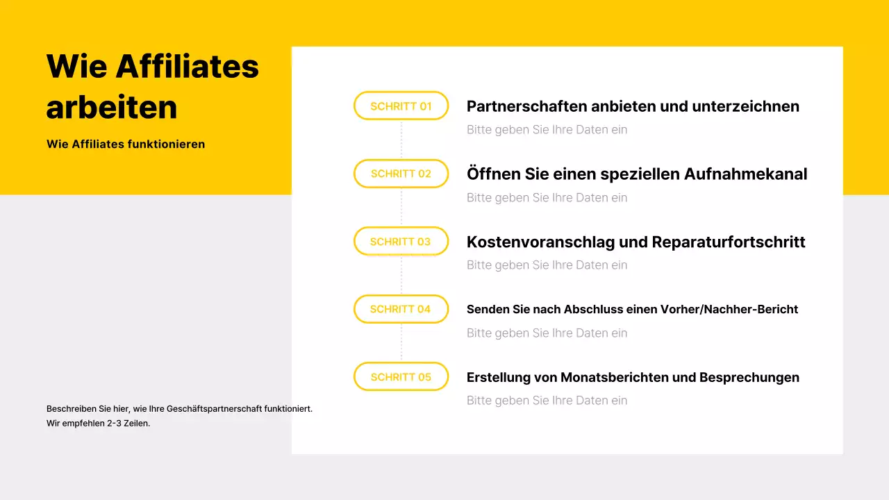 Gelbe moderne Auto-Visitenkarte