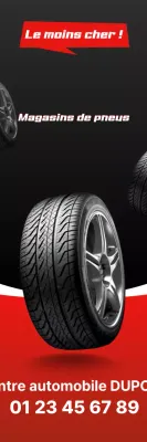 Publicité pour une voiture noire simple