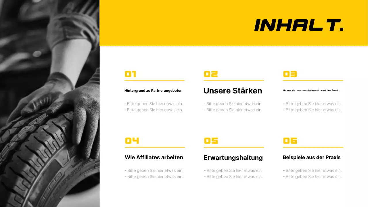 Gelbe moderne Auto-Visitenkarte