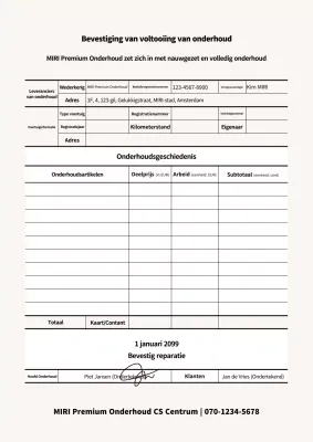 Beige Eenvoudige Auto Onderhoudsgids