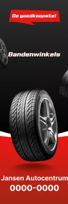 Zwarte eenvoudige auto-advertentie