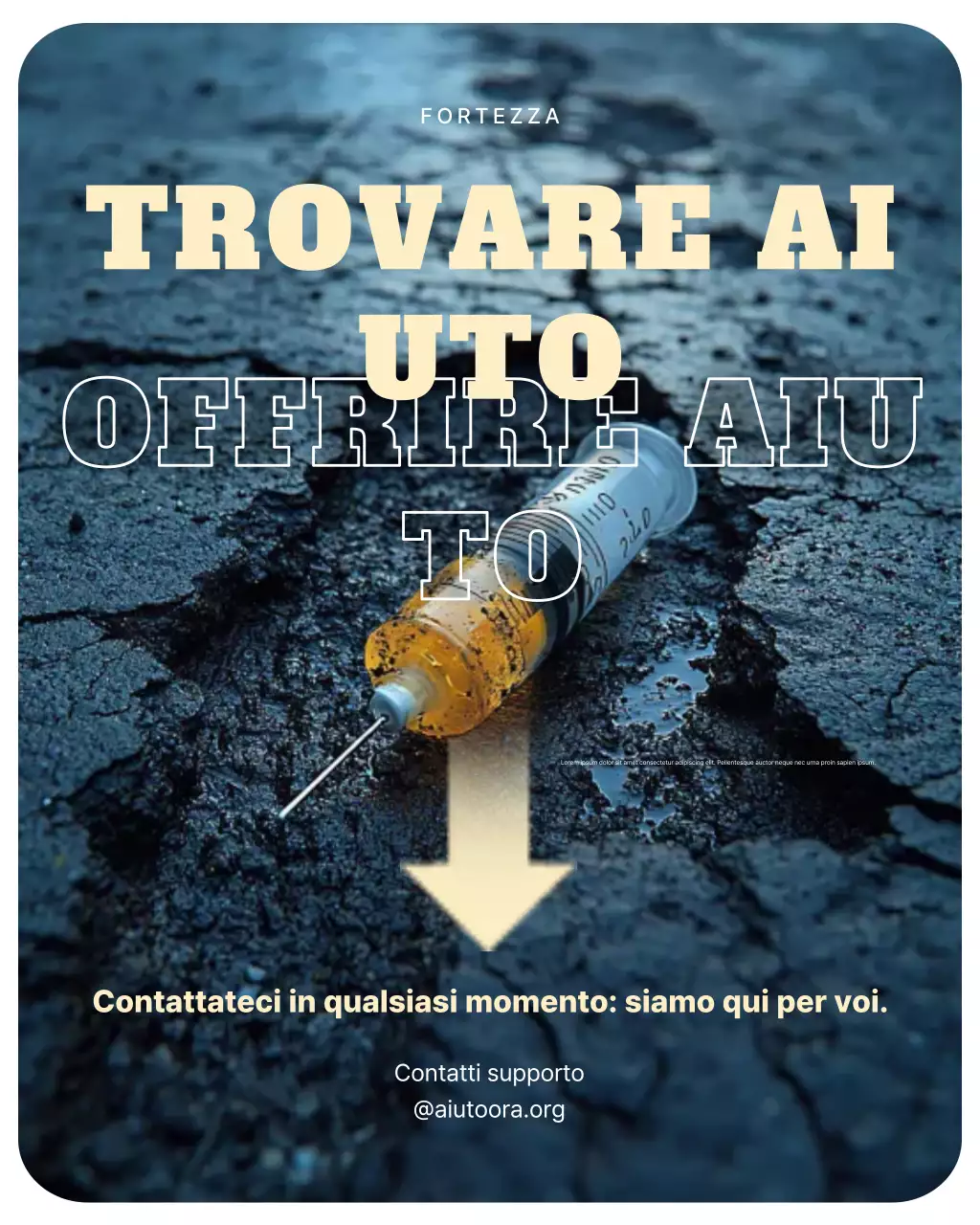 annuncio di dipendenza in grassetto blu