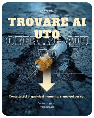 annuncio di dipendenza in grassetto blu