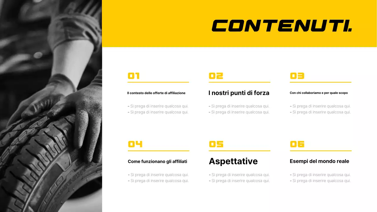 Biglietto da visita per auto moderna gialla