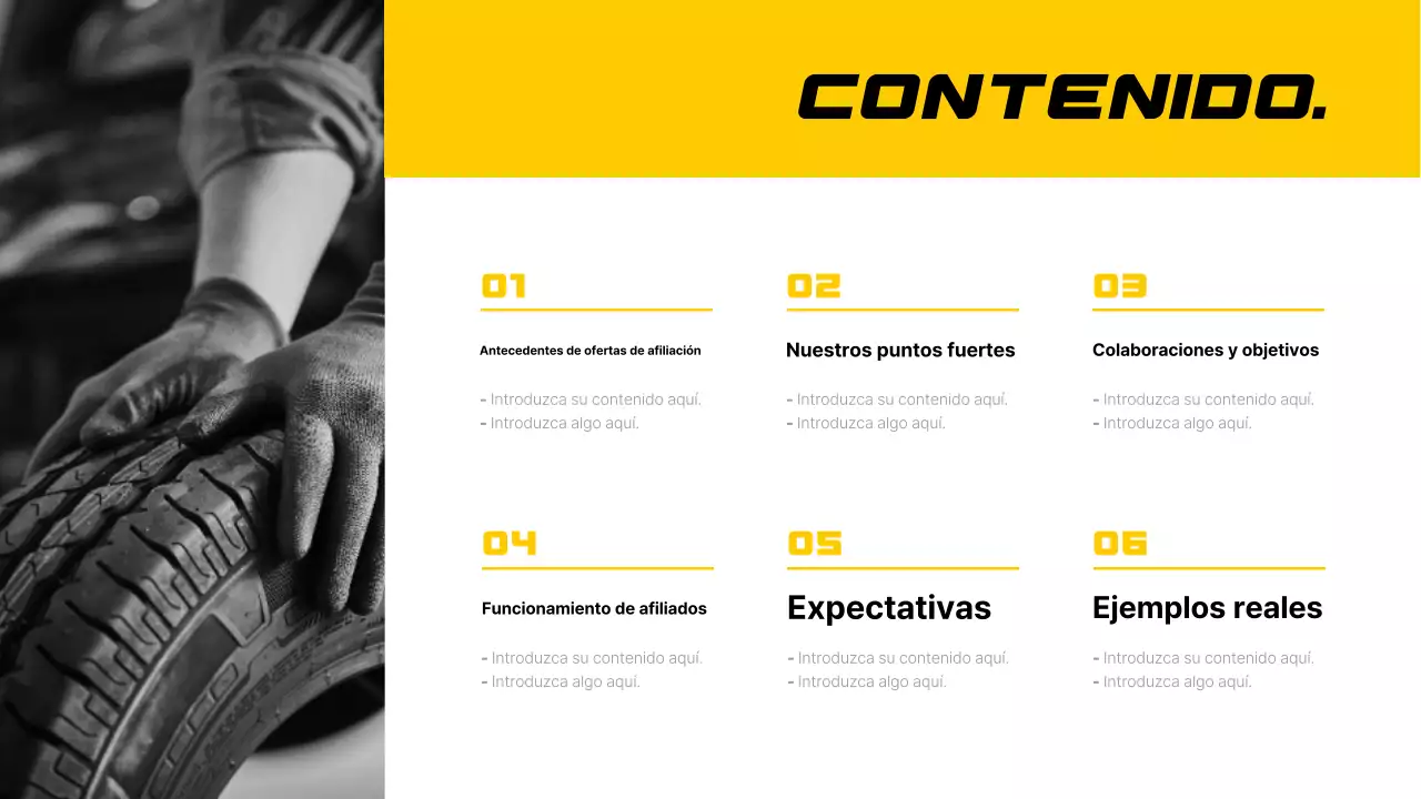 Tarjeta de presentación de coche moderno amarillo